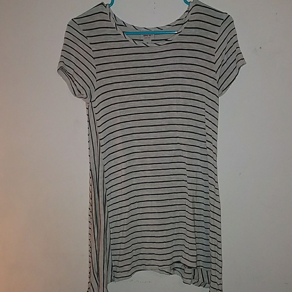Black and White striped dress shirt